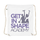 Organic cotton drawstring bag Get in Shape Academy